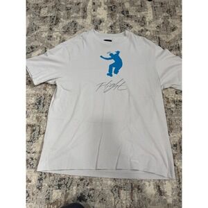 Jordan x Union Flight Graphic T-Shirt Mens Large Grey Blue Distressed Streetwear